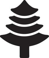 árbol icono símbolo imagen vector, ilustración de el árbol botánica en negro imagen vector