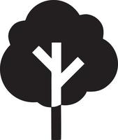 Tree icon symbol image vector, illustration of the tree botany in black image vector