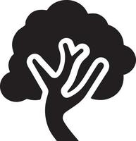 Tree icon symbol image vector, illustration of the tree botany in black image vector