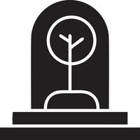 Tree icon symbol image vector, illustration of the tree botany in black image vector