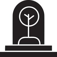 Tree icon symbol image vector, illustration of the tree botany in black image vector