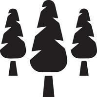 árbol icono símbolo imagen vector, ilustración de el árbol botánica en negro imagen vector