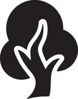 Tree icon symbol image vector, illustration of the tree botany in black image vector