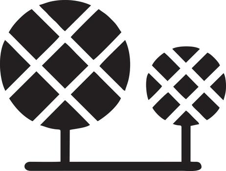 Tree icon symbol image vector, illustration of the tree botany in black image vector