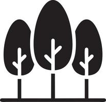 Tree icon symbol image vector, illustration of the tree botany in black image vector