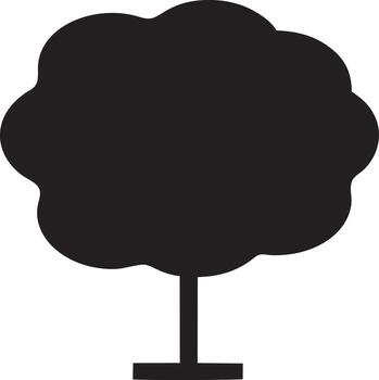 Tree icon symbol image vector, illustration of the tree botany in black image vector