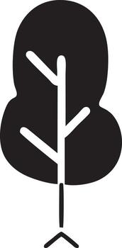 Tree icon symbol image vector, illustration of the tree botany in black image vector