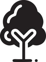 Tree icon symbol image vector, illustration of the tree botany in black image vector