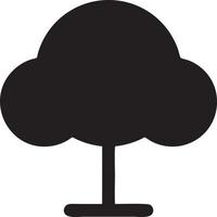 árbol icono símbolo imagen vector, ilustración de el árbol botánica en negro imagen vector