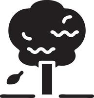 árbol icono símbolo imagen vector, ilustración de el árbol botánica en negro imagen vector