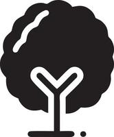 Tree icon symbol image vector, illustration of the tree botany in black image vector