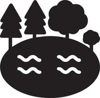 Tree icon symbol image vector, illustration of the tree botany in black image vector