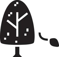 árbol icono símbolo imagen vector, ilustración de el árbol botánica en negro imagen vector