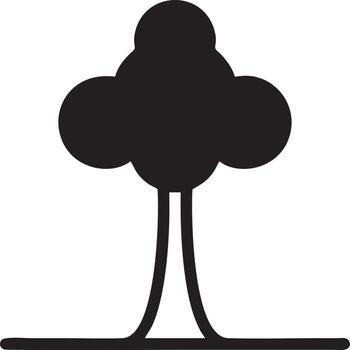 Tree icon symbol image vector, illustration of the tree botany in black image vector