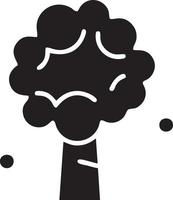 Tree icon symbol image vector, illustration of the tree botany in black image vector