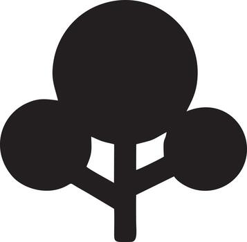 árbol icono símbolo imagen vector, ilustración de el árbol botánica en negro imagen vector