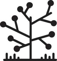 árbol icono símbolo imagen vector, ilustración de el árbol botánica en negro imagen vector