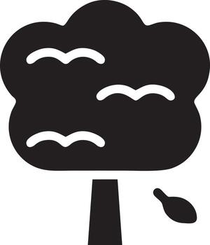 árbol icono símbolo imagen vector, ilustración de el árbol botánica en negro imagen vector