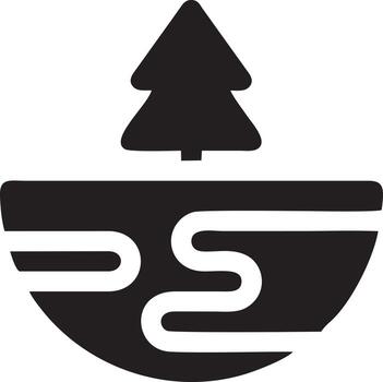 Tree icon symbol image vector, illustration of the tree botany in black image vector