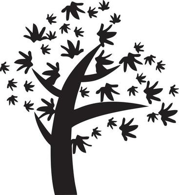 Tree icon symbol image vector, illustration of the tree botany in black image