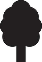 árbol icono símbolo imagen vector, ilustración de el árbol botánica en negro imagen vector