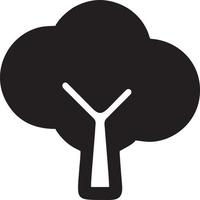 árbol icono símbolo imagen vector, ilustración de el árbol botánica en negro imagen vector