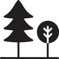 Tree icon symbol image vector, illustration of the tree botany in black image vector