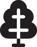 Tree icon symbol image vector, illustration of the tree botany in black image vector