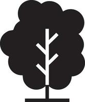 Tree icon symbol image vector, illustration of the tree botany in black image vector