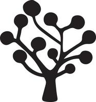 árbol icono símbolo imagen vector, ilustración de el árbol botánica en negro imagen vector