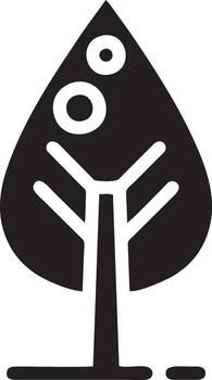 Tree icon symbol image vector, illustration of the tree botany in black image vector