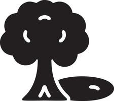 Tree icon symbol image vector, illustration of the tree botany in black image vector