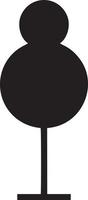 Tree icon symbol image vector, illustration of the tree botany in black image vector