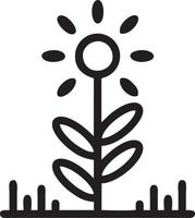 Tree icon symbol image vector, illustration of the tree botany in black image vector