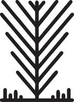 Tree icon symbol image vector, illustration of the tree botany in black image vector