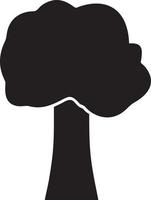 Tree icon symbol image vector, illustration of the tree botany in black image vector