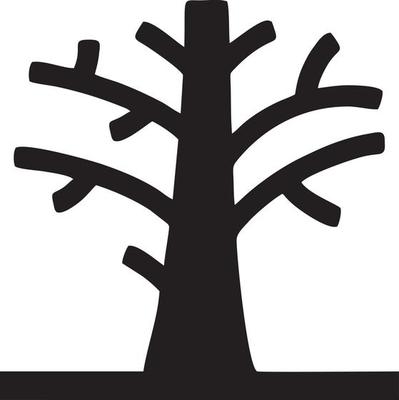 Tree icon symbol image vector, illustration of the tree botany in black image