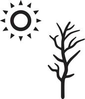 árbol icono símbolo imagen vector, ilustración de el árbol botánica en negro imagen vector