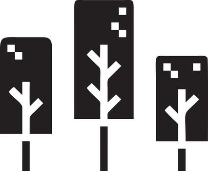 árbol icono símbolo imagen vector, ilustración de el árbol botánica en negro imagen vector