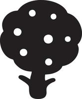 árbol icono símbolo imagen vector, ilustración de el árbol botánica en negro imagen vector