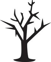 árbol icono símbolo imagen vector, ilustración de el árbol botánica en negro imagen vector