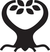 Tree icon symbol image vector, illustration of the tree botany in black image vector