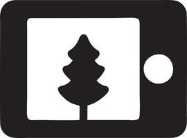 Tree icon symbol image vector, illustration of the tree botany in black image vector