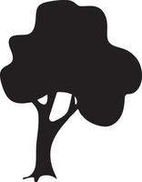 Tree icon symbol image vector, illustration of the tree botany in black image vector