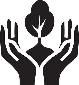 Tree icon symbol image vector, illustration of the tree botany in black image vector