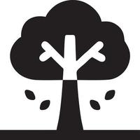 árbol icono símbolo imagen vector, ilustración de el árbol botánica en negro imagen vector