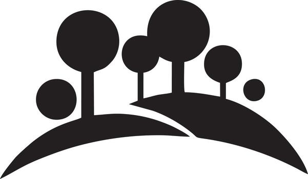 Tree icon symbol image vector, illustration of the tree botany in black image vector