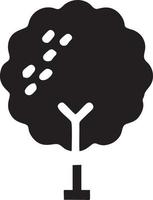 árbol icono símbolo imagen vector, ilustración de el árbol botánica en negro imagen vector