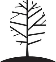 árbol icono símbolo imagen vector, ilustración de el árbol botánica en negro imagen vector