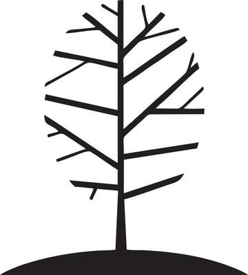 Tree icon symbol image vector, illustration of the tree botany in black image